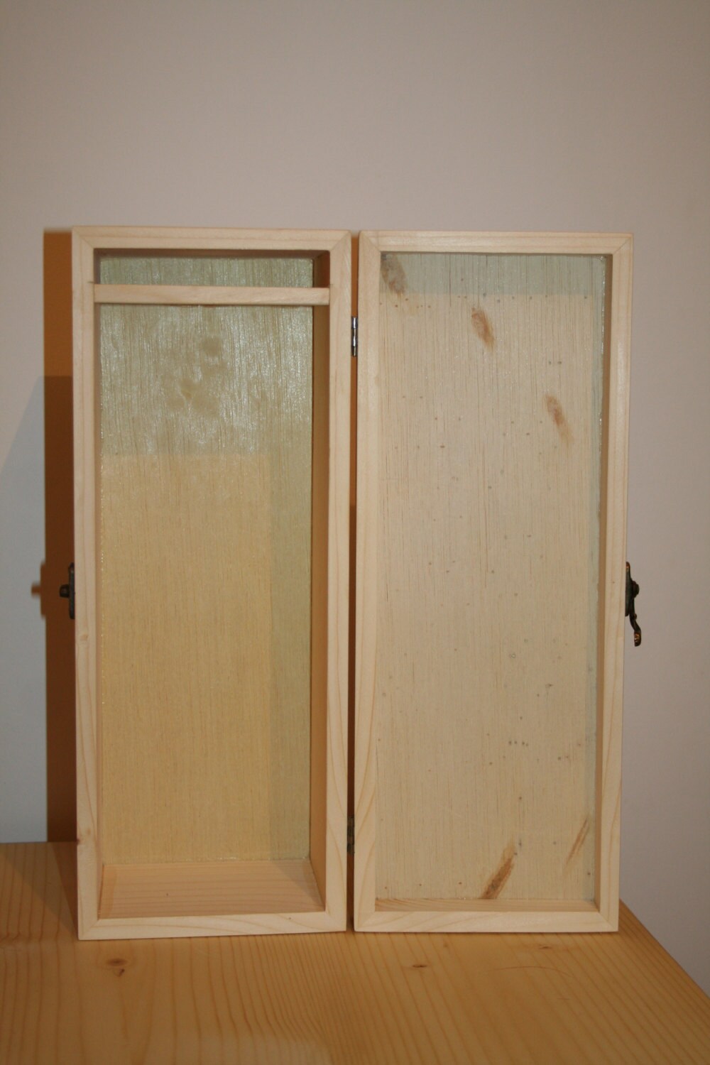 Cutie lemn – sticlă de vin – 33x12x10 cm