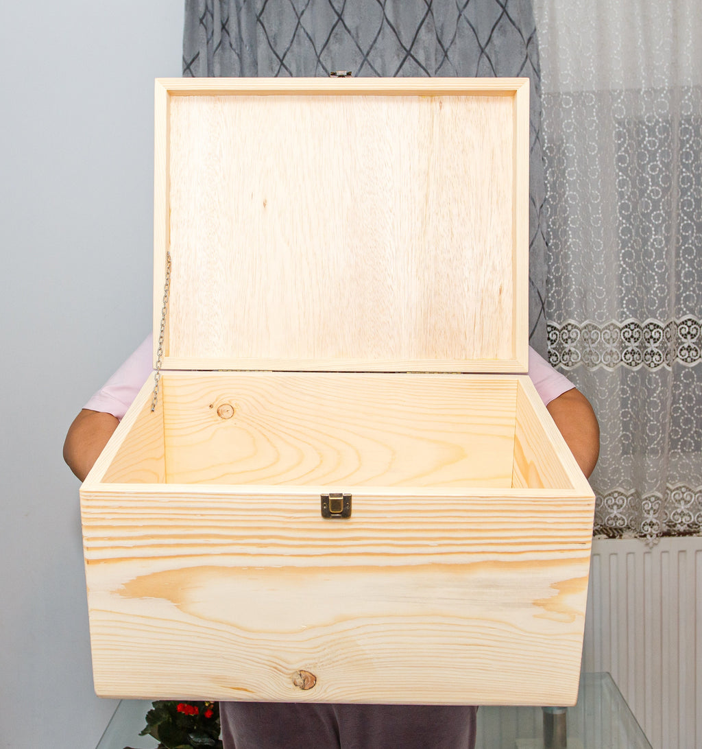 Cufar lemn cu capac 42x32x25 cm