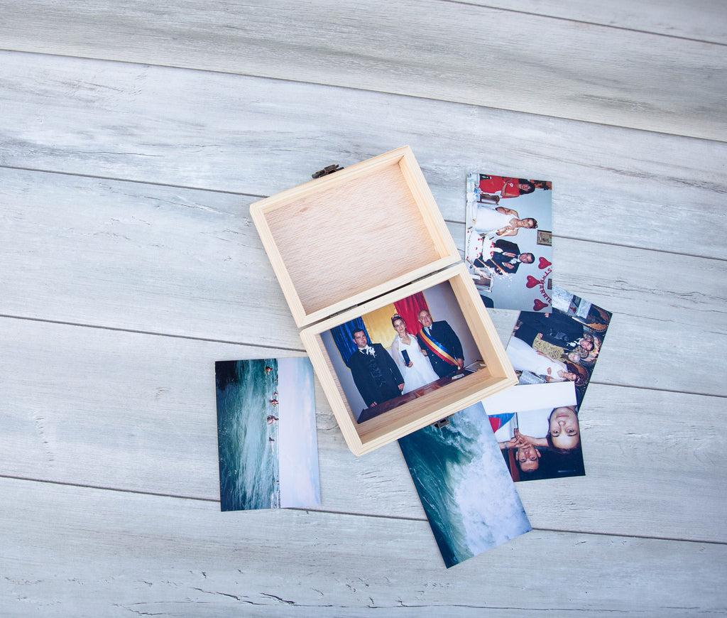 Personalized Wooden Memory Box: Engraved Couple Keepsake