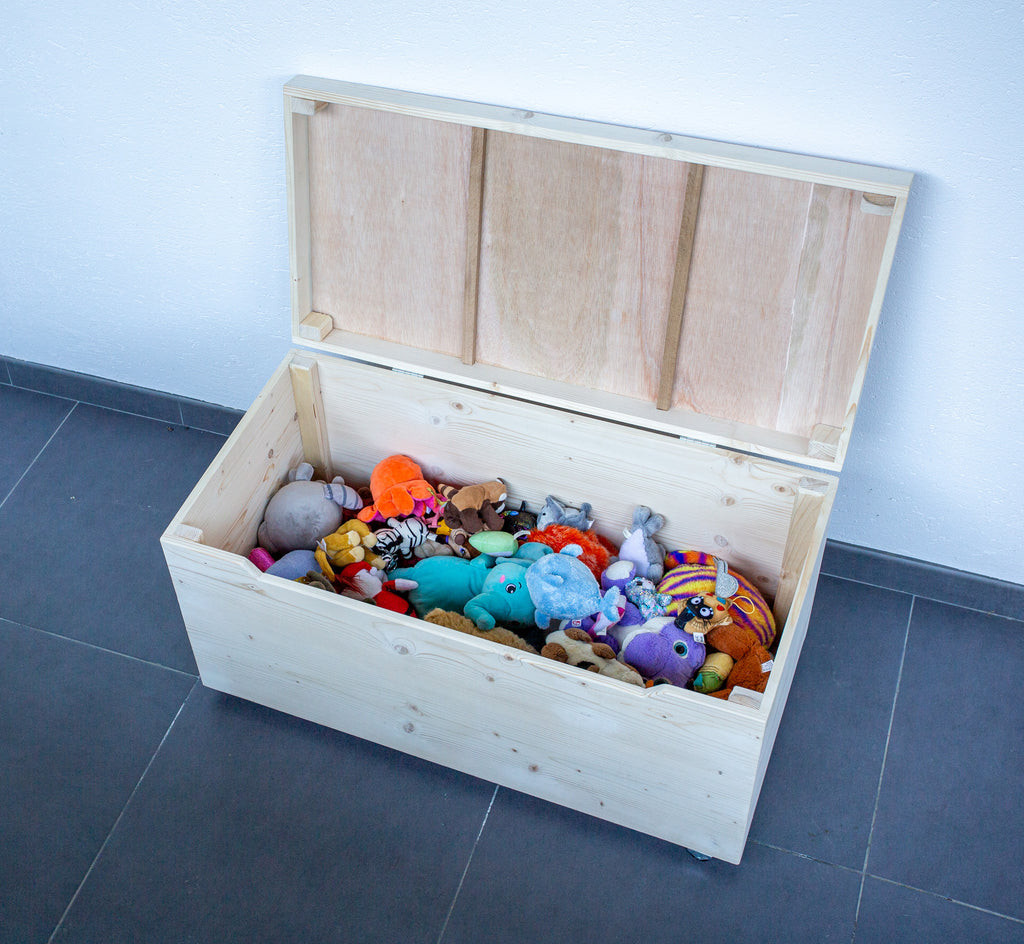 Cufar de lemn cu capac ,se poate decora sau vopsi 100x50x50cm