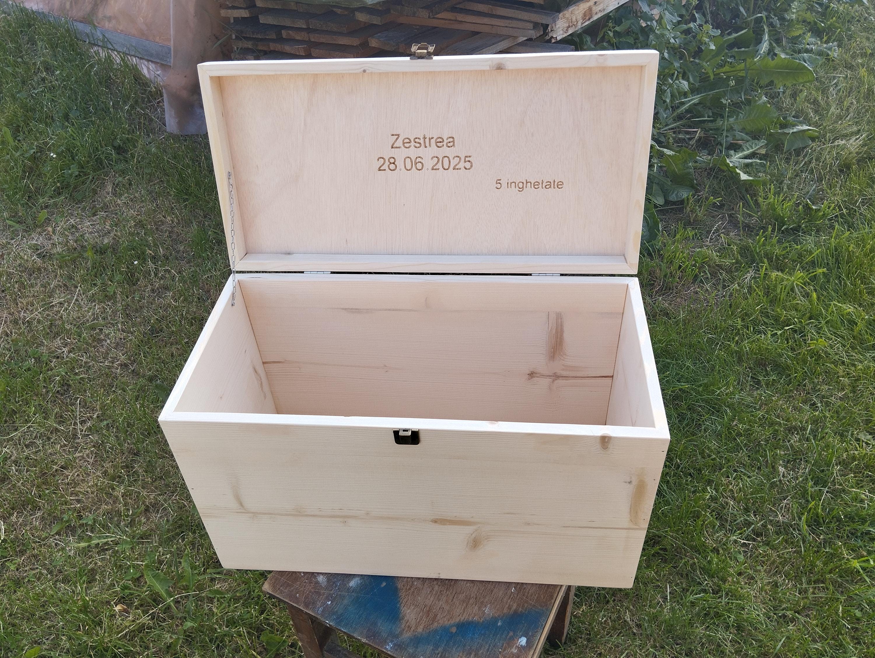 Cufăr lemn – card/plic nuntă  – 50x33x27 cm