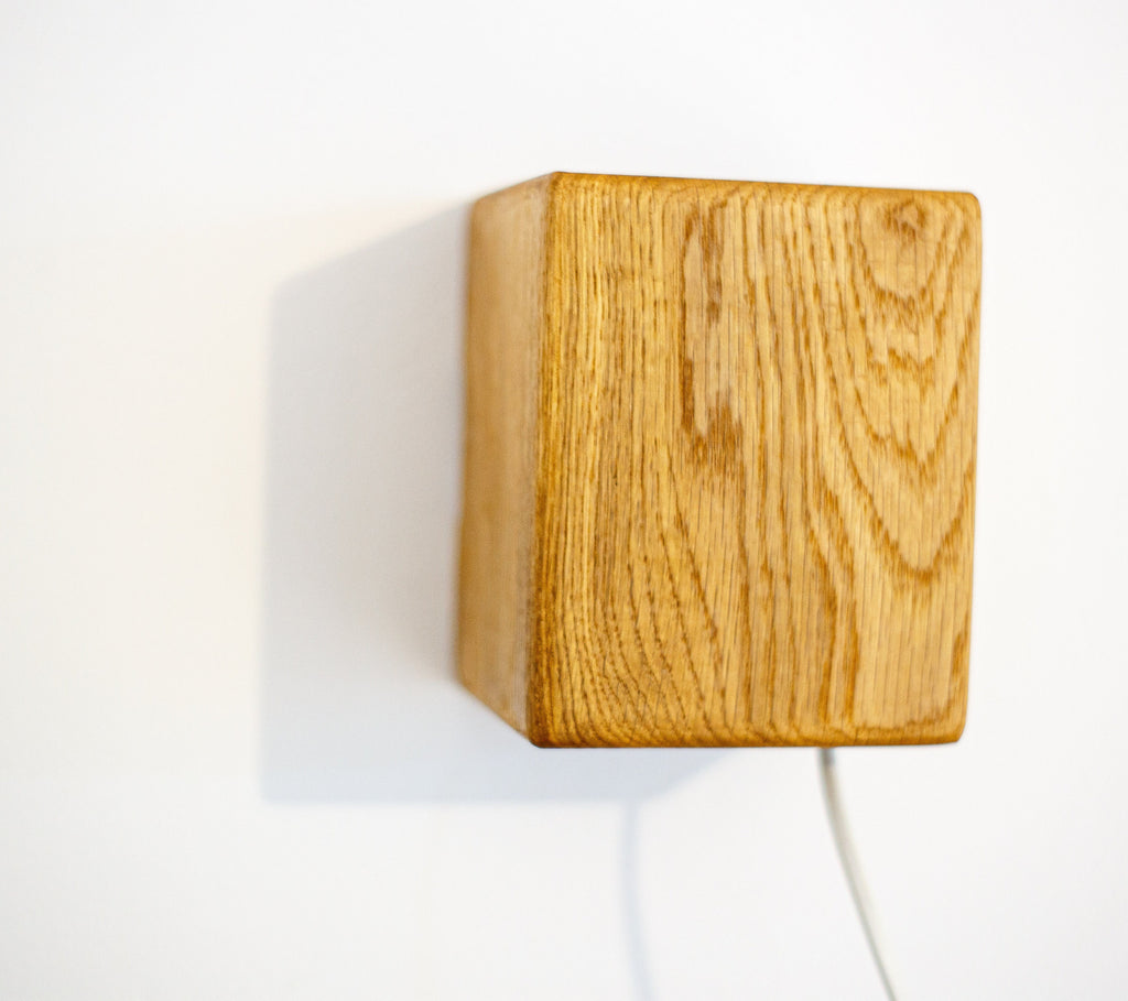 Corp iluminat din lemn de stejar,pentru dormitor,living